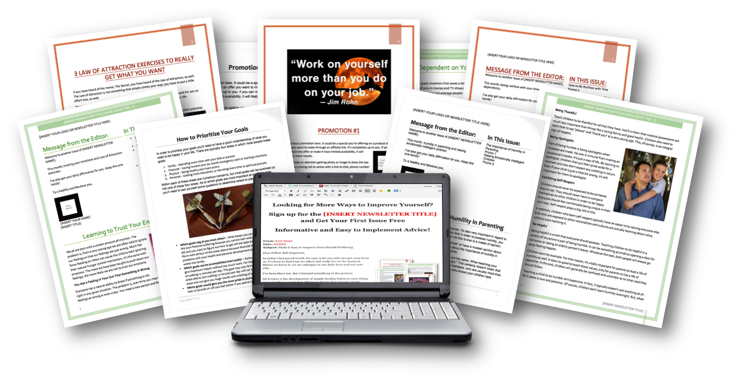 Self-Improvement Niche Ready-to-Go Newsletters Package