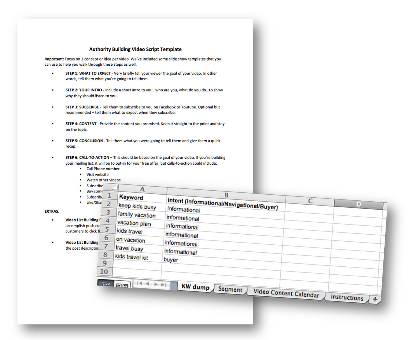 Checklist and Spreadsheet